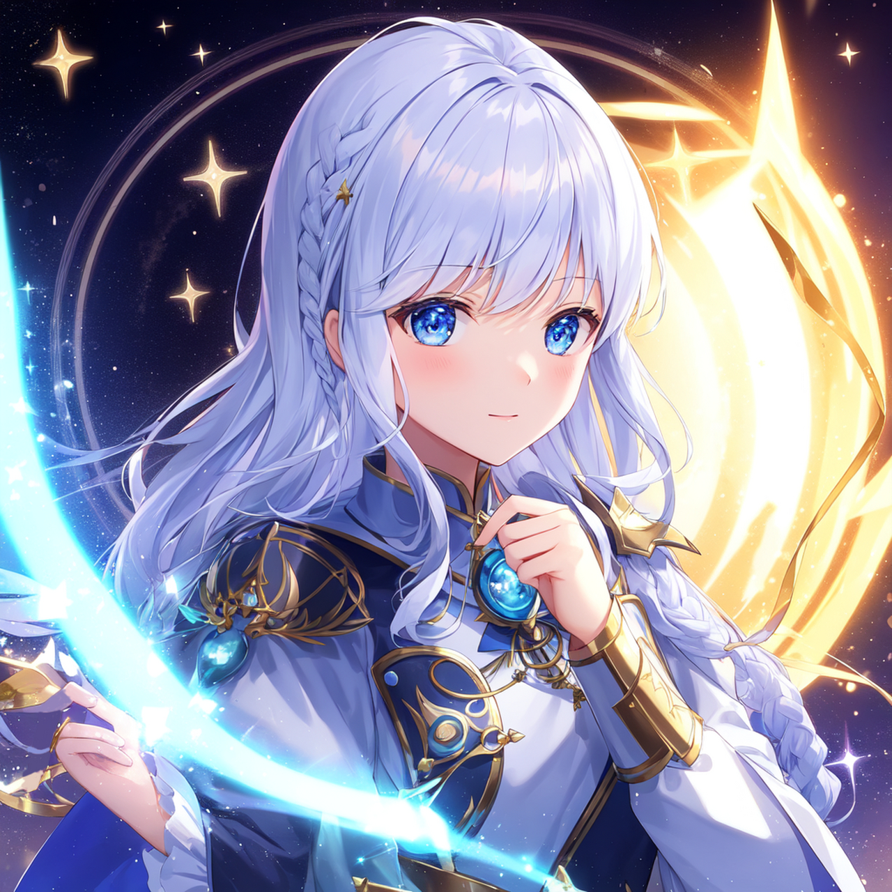 白发# #二次元美图# #美女# #ai绘画