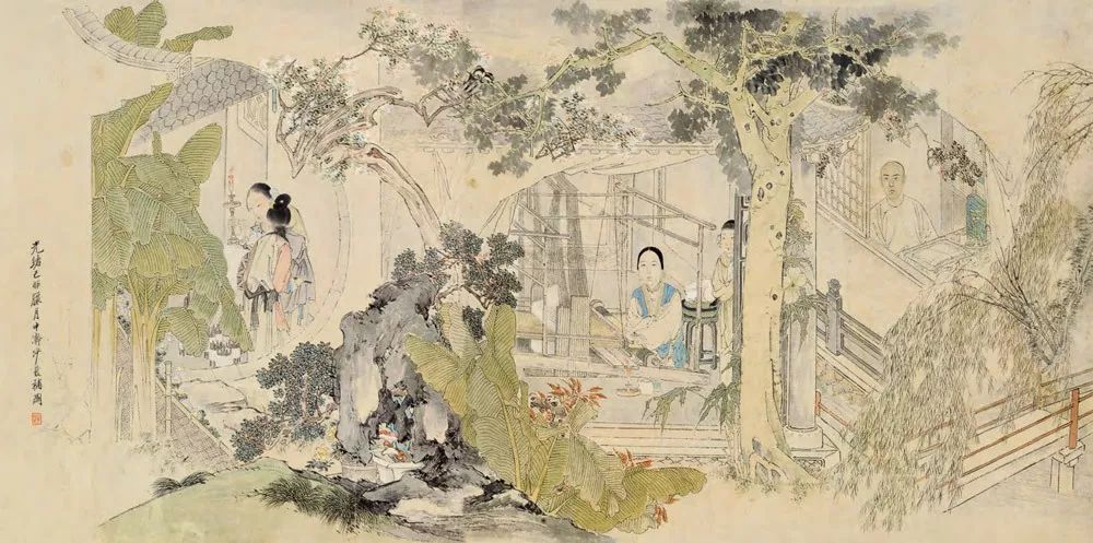 母爱无疆,《鸣机夜课图》世间最感人的传世画卷,诗人对母亲的深情告白