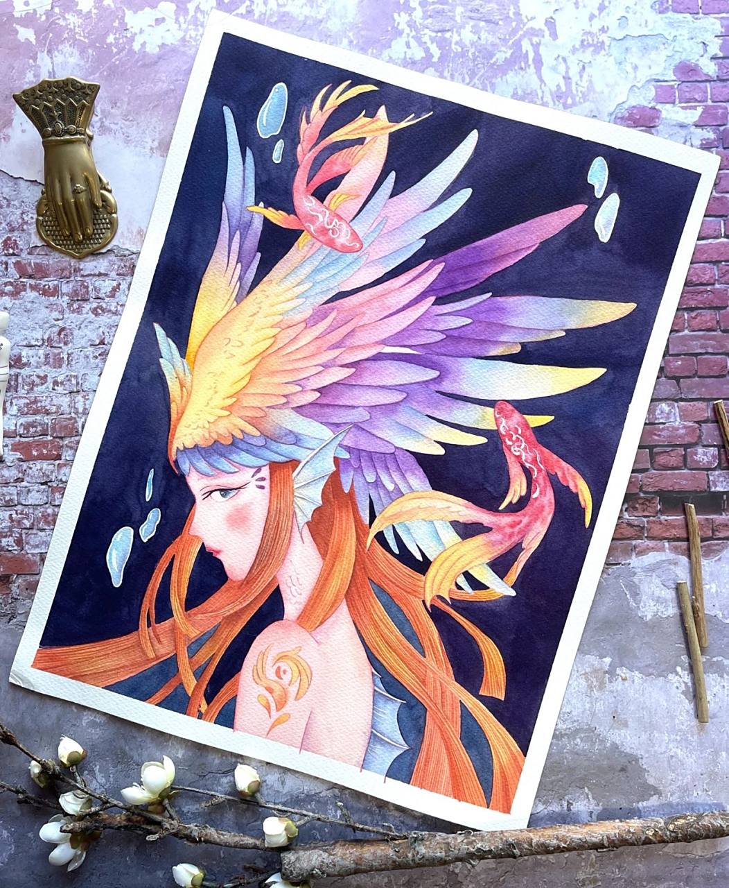 每日一画/山海经/鳛鳛鱼 涿光之山,嚣水出焉,而西流注于河.