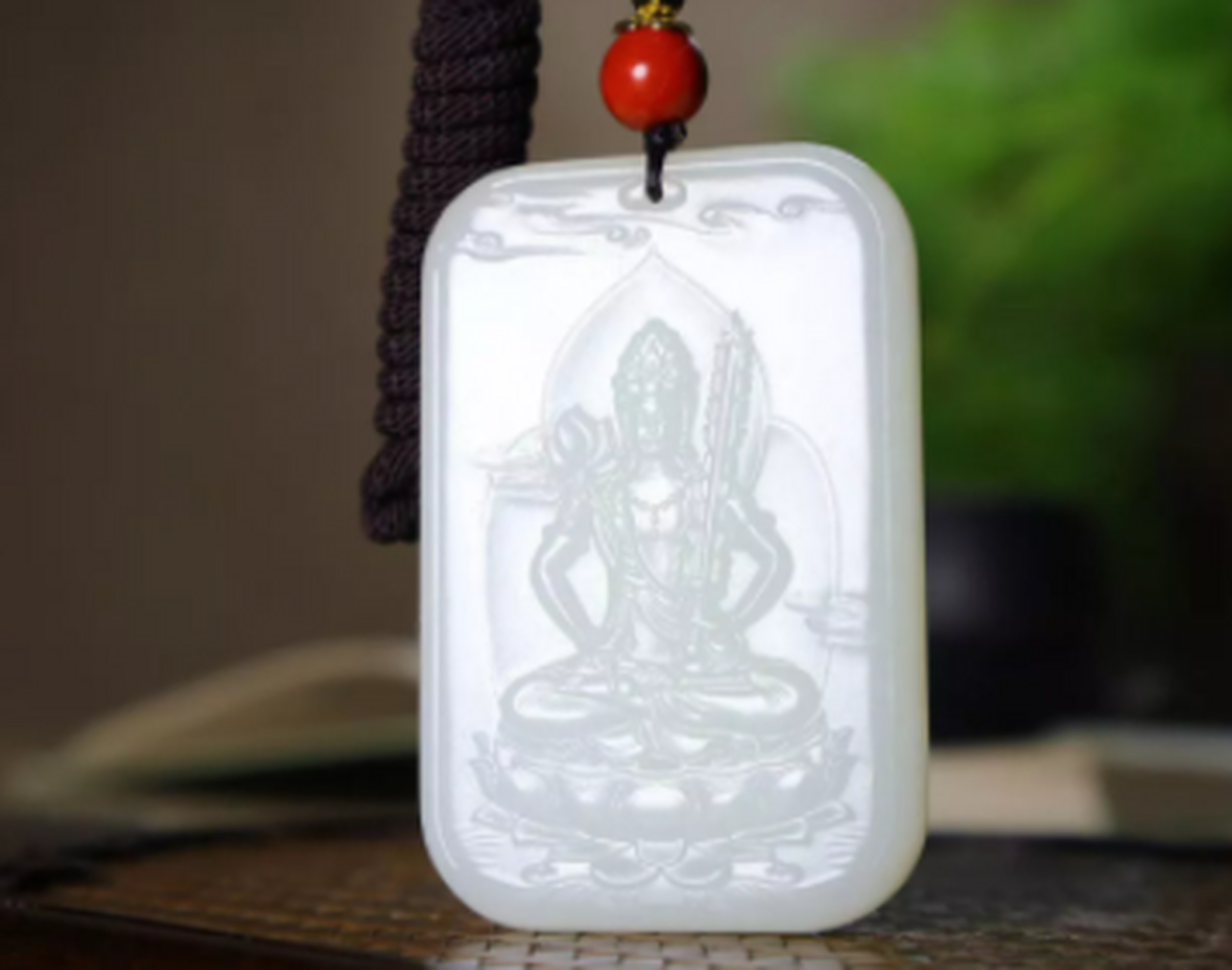 点击头像看直播##和田玉#  〔虚空藏菩萨61羊脂白玉〕莹润洁白