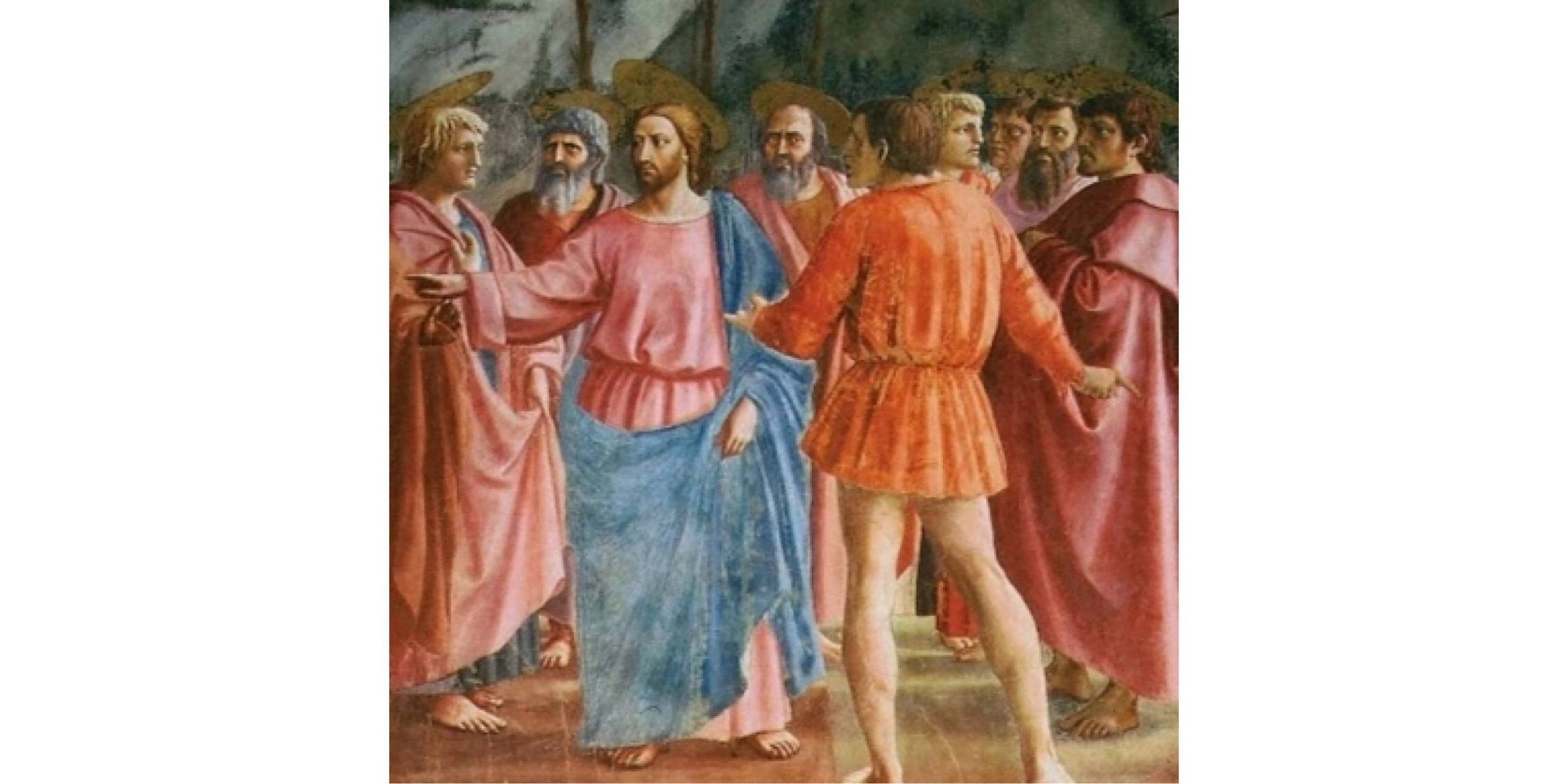 一生必须要懂的100幅世界名画 马萨乔《纳税银》the tribute money