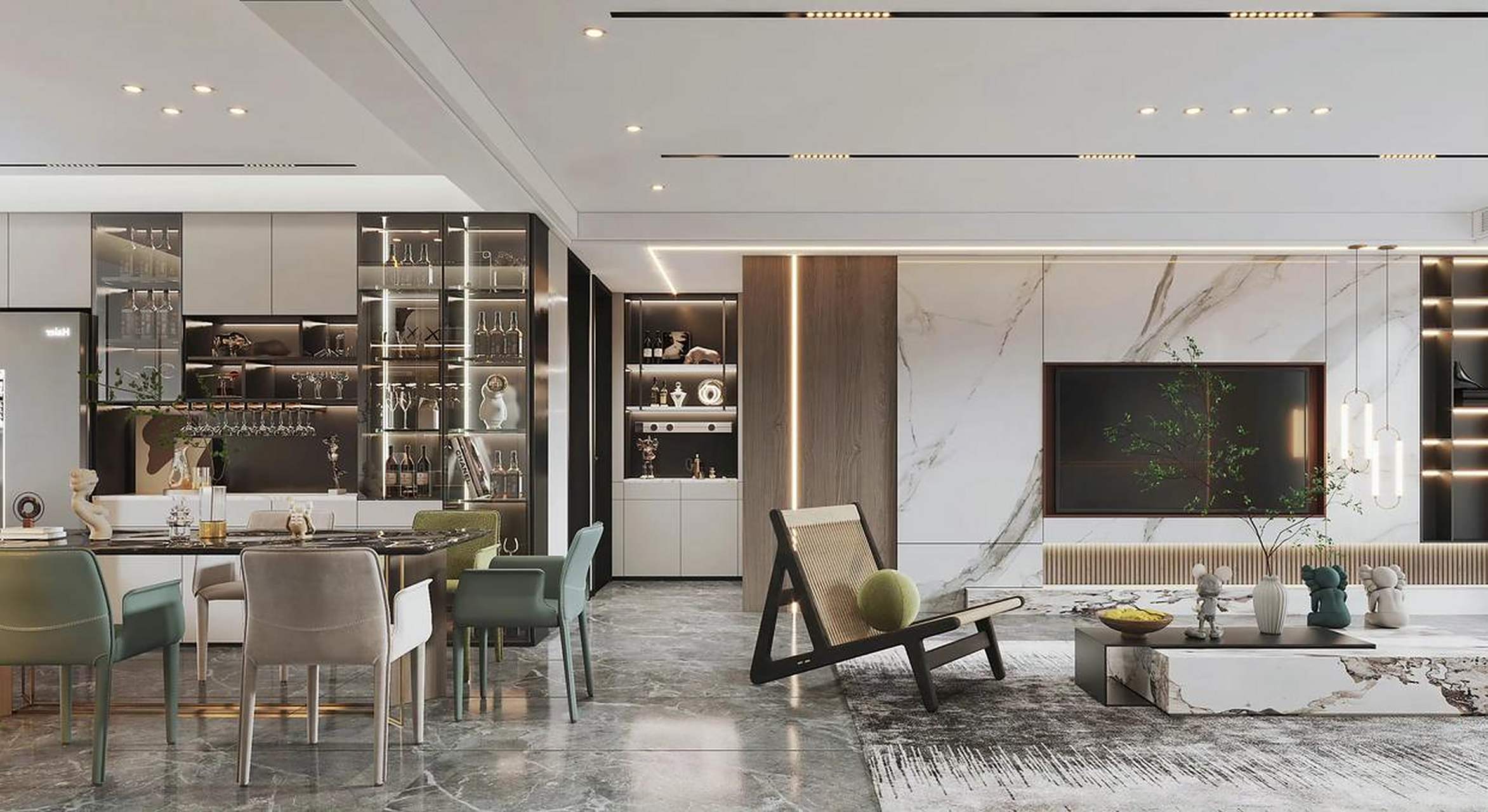 无主灯客餐厅设计效果图[樱花]喜欢吗?