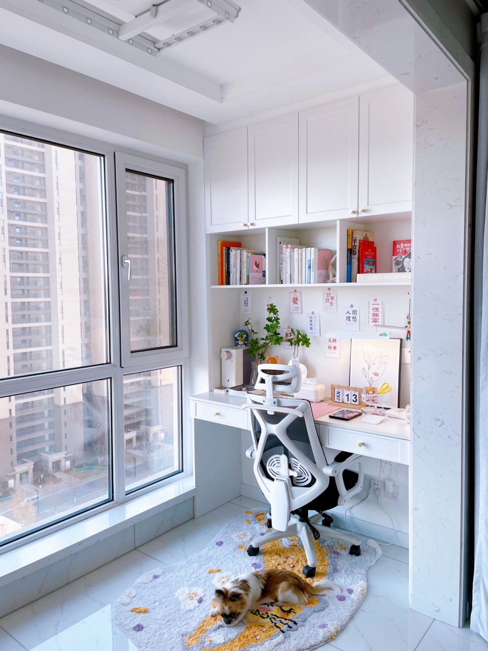 阳台变书桌|宅家办公不要太舒服|附尺寸   [鸡蛋]    我家阳台收房时