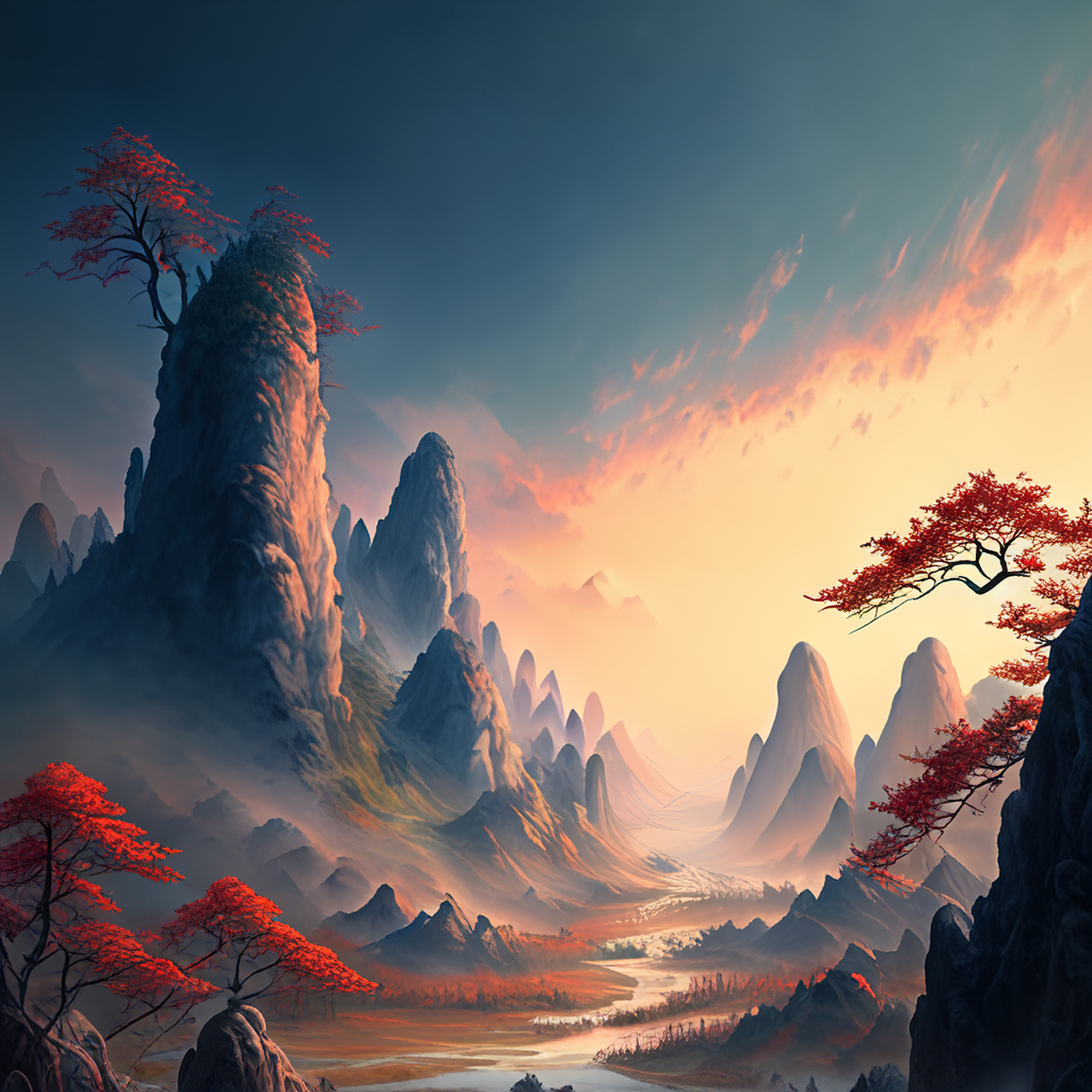 百度ai绘图黑科技#壁纸,微视图,古风绘画,中国风,描绘古诗词,古典美.