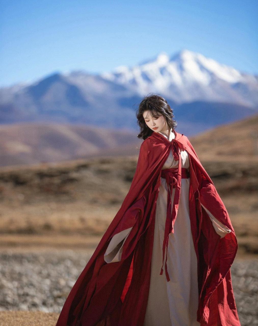 红颜汉服少女,今天做个魏晋落逃公主吧!