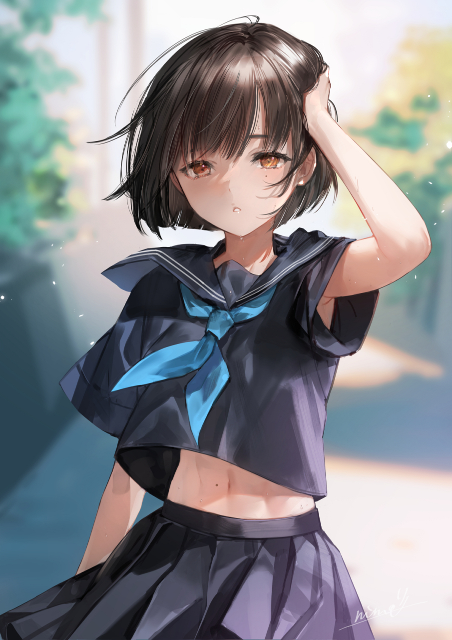 水手服少女 画师:nima