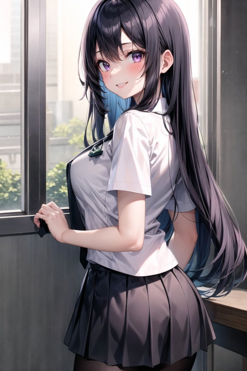 ai绘画# 黑发黑丝的jk少女79 676767