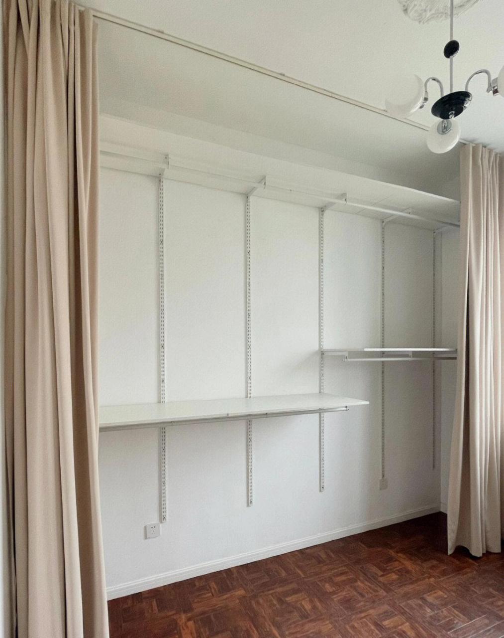 开放式衣柜diy,1k[饺子]自制的衣柜太能装啦 因为我喜欢把衣服挂起来