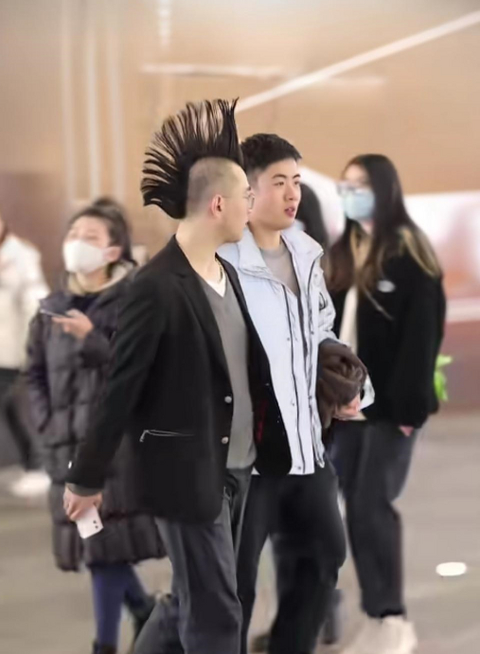 这位大哥,你受了什么刺激?头发都立起来了!