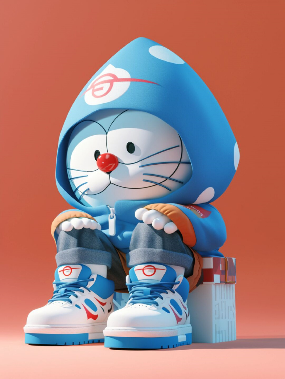 可是现在机器猫一个人,心情十分低落.