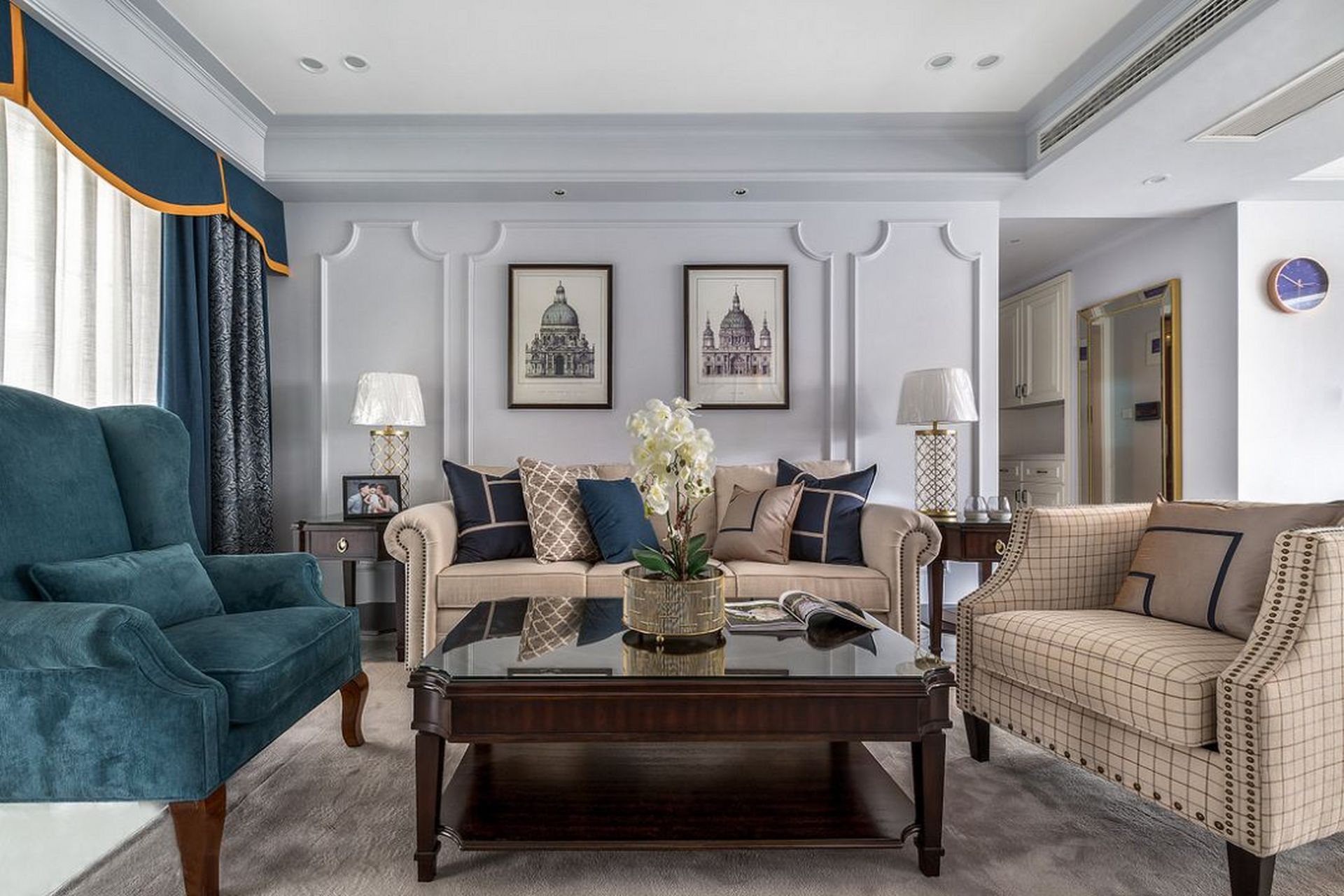 轻奢美式风格三居客厅装修效果图 #成都西郡府邸#  今天小编给大家