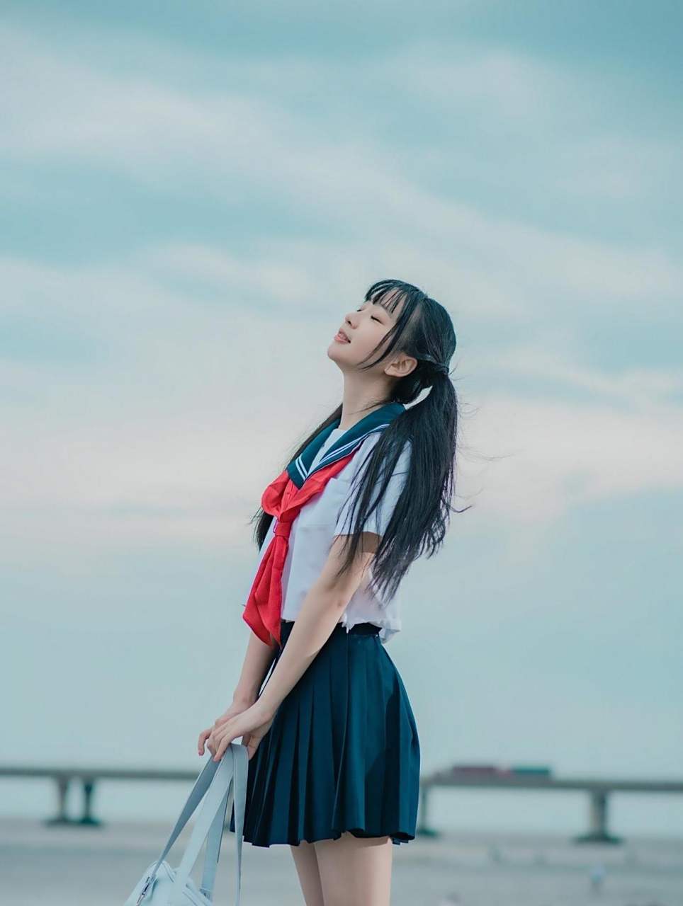 可爱的双马尾jk女孩,好唯美的感觉