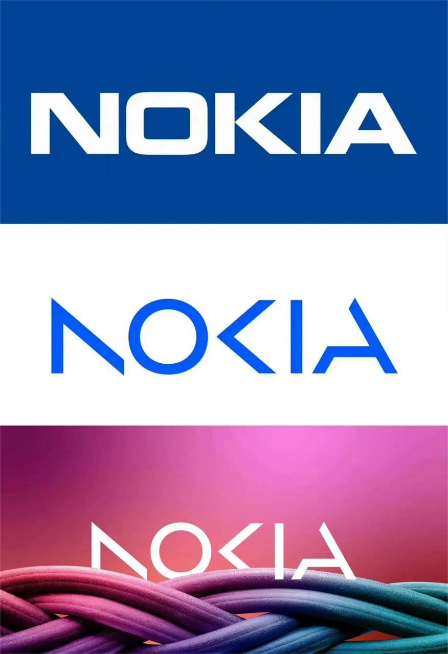 诺基亚60年终于换一次标了,nokia断点logo,老外都喜欢这样的极简风格