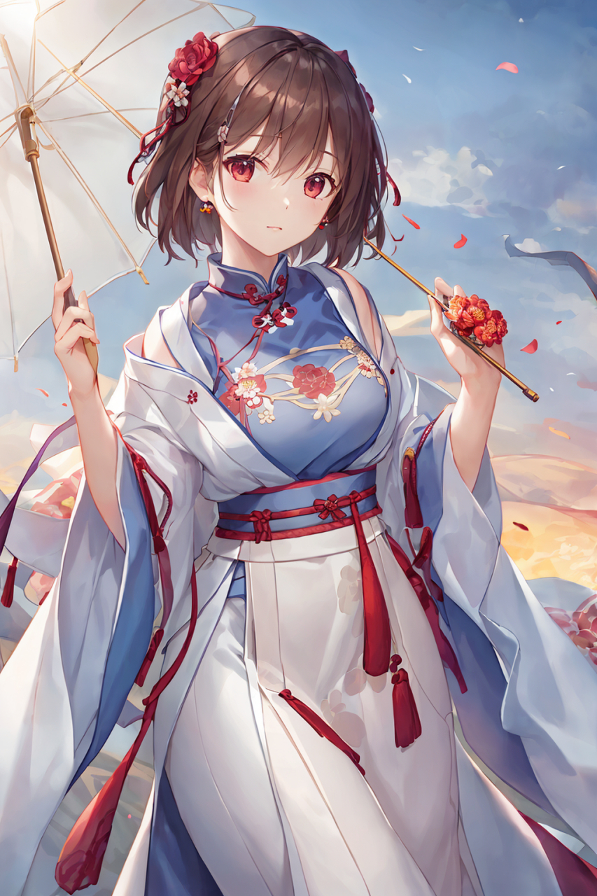 穿越时空的汉服少女:一场唯美的古典盛宴  在一个寂静的夜晚,月光透过