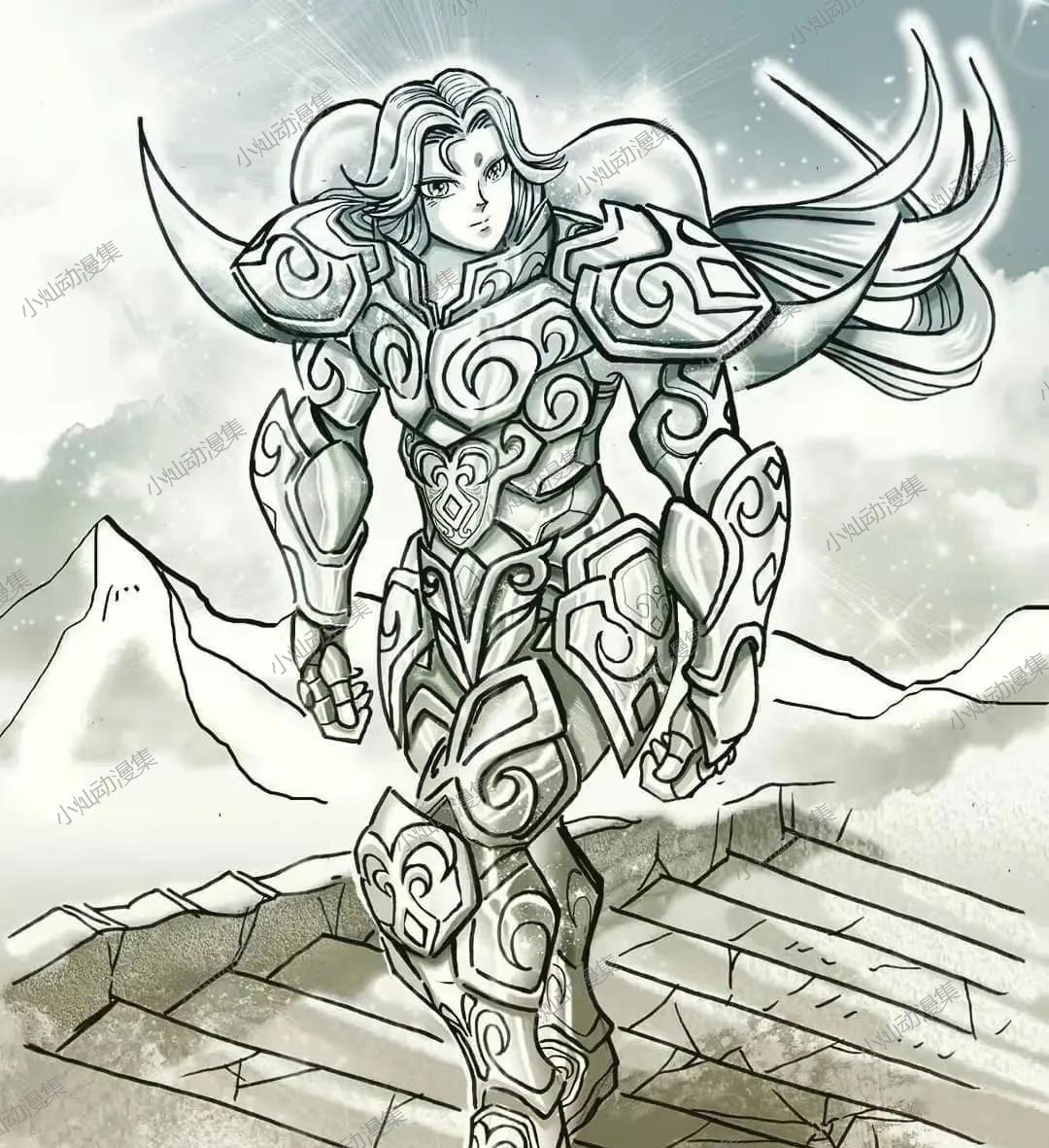 哇!第一次看到这种画风的黄金圣斗士,好期待啊!