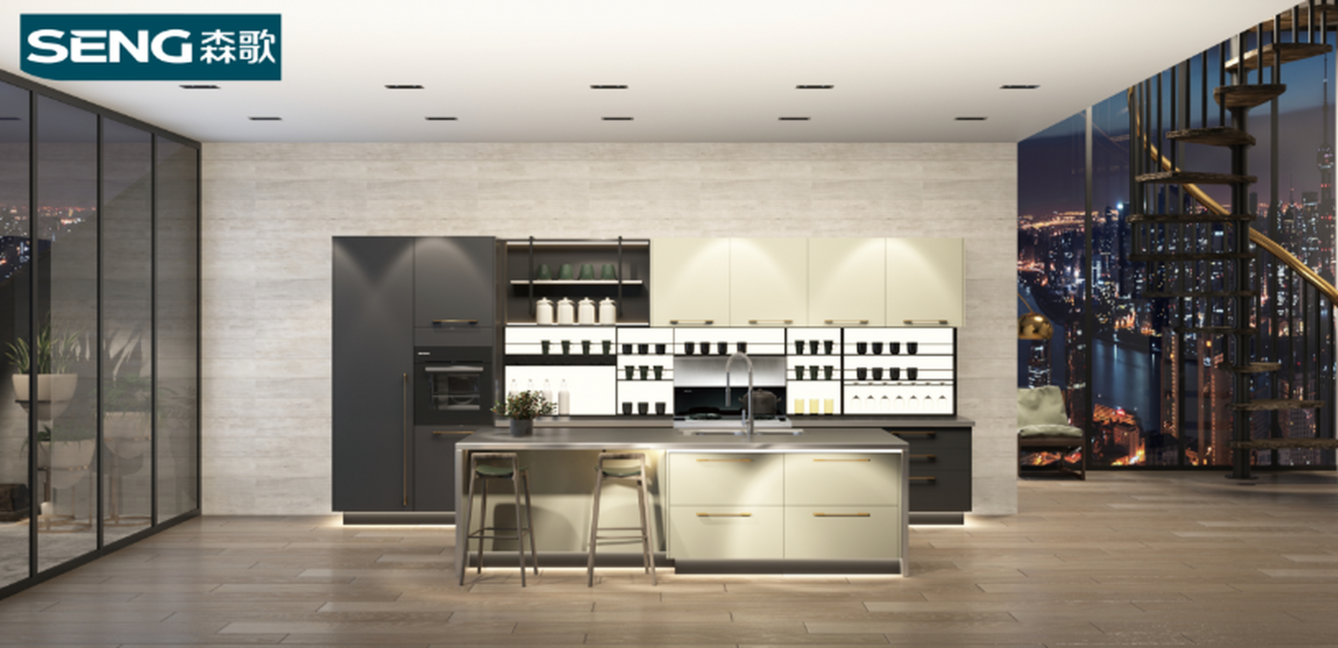 森歌不锈钢台面橱柜效果图怎么样?不锈钢橱柜定制多少钱一平米?