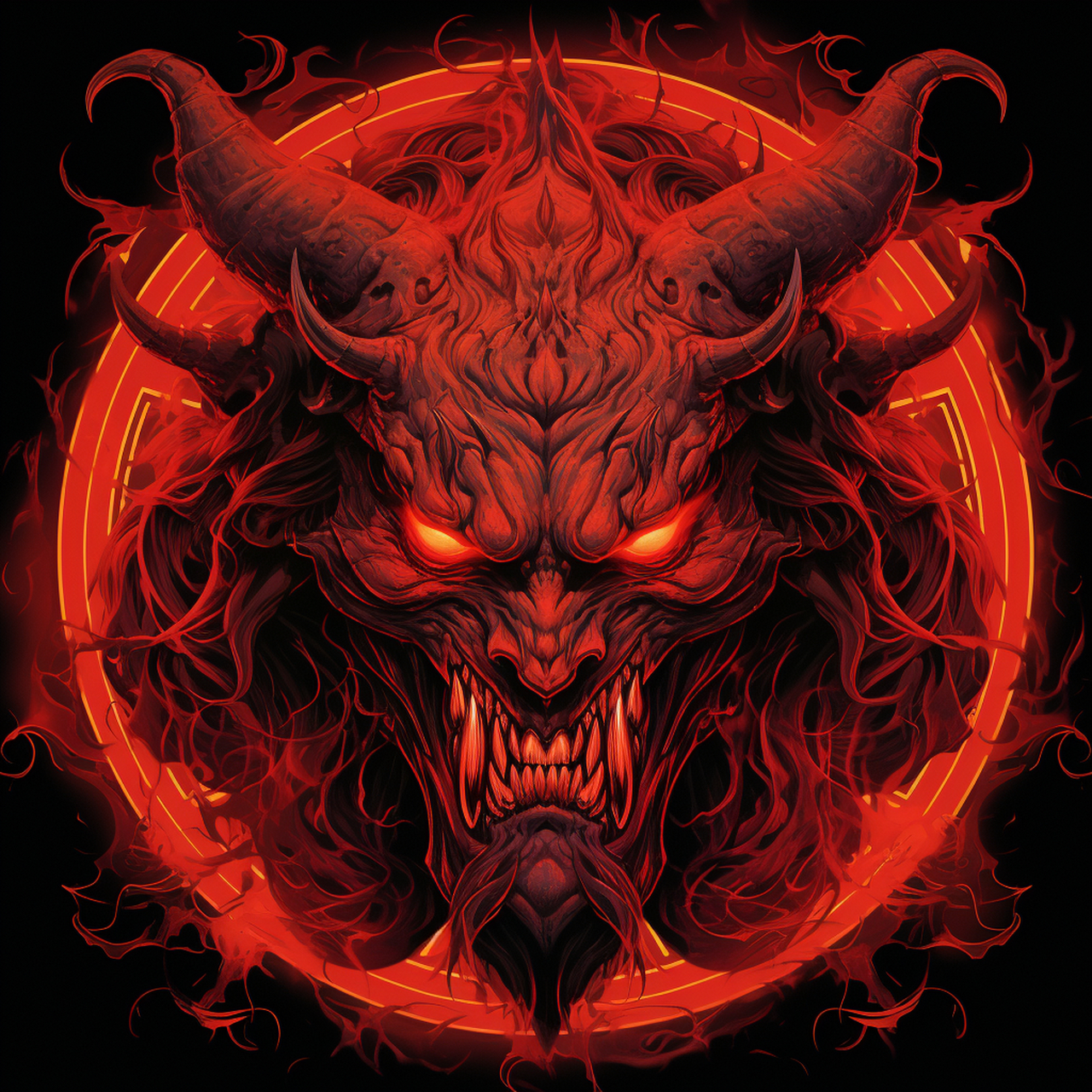 魔鬼头像,有喜欢的可以拿去当做头像使用,很个性,哈哈!#ai绘画