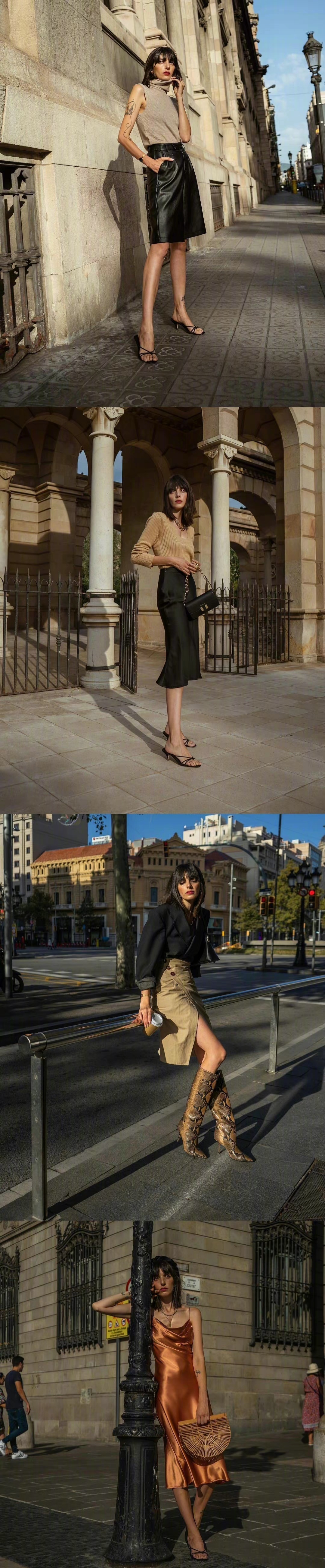 带点颓废感的法式穿搭风