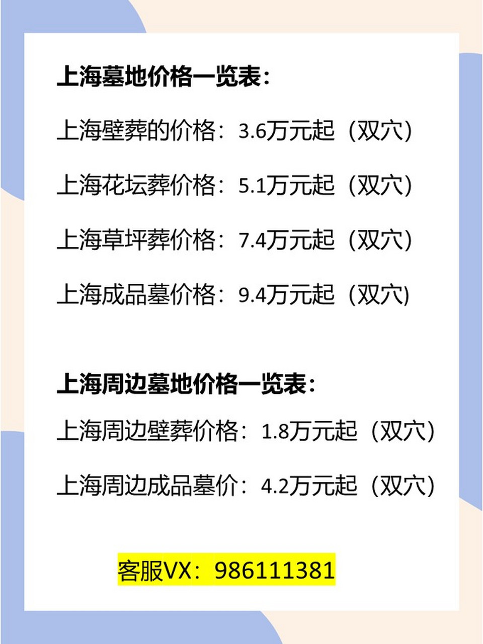 上海的墓地,主要分为这2种: