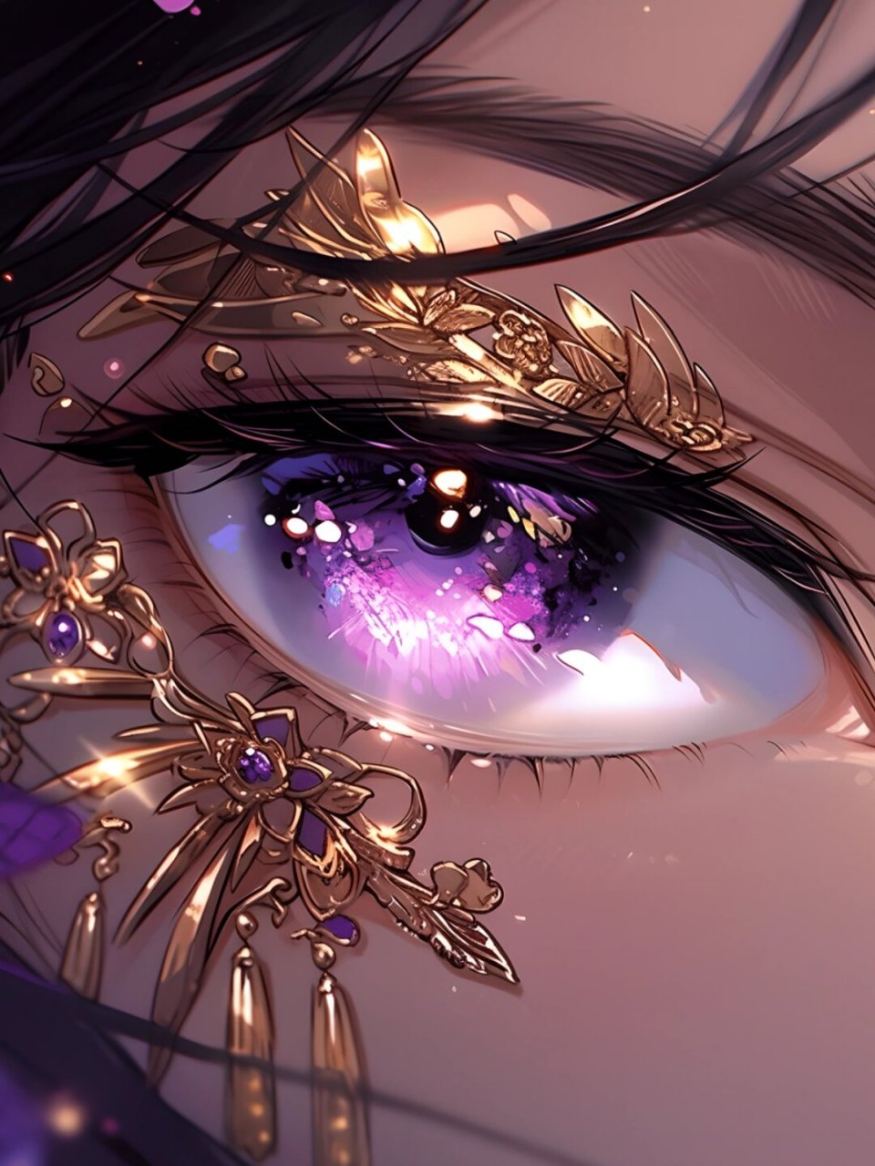 魅惑之姿|描金凤纹紫瞳眼饰-眼睛特写镜头  我喜欢在山城的雾气中