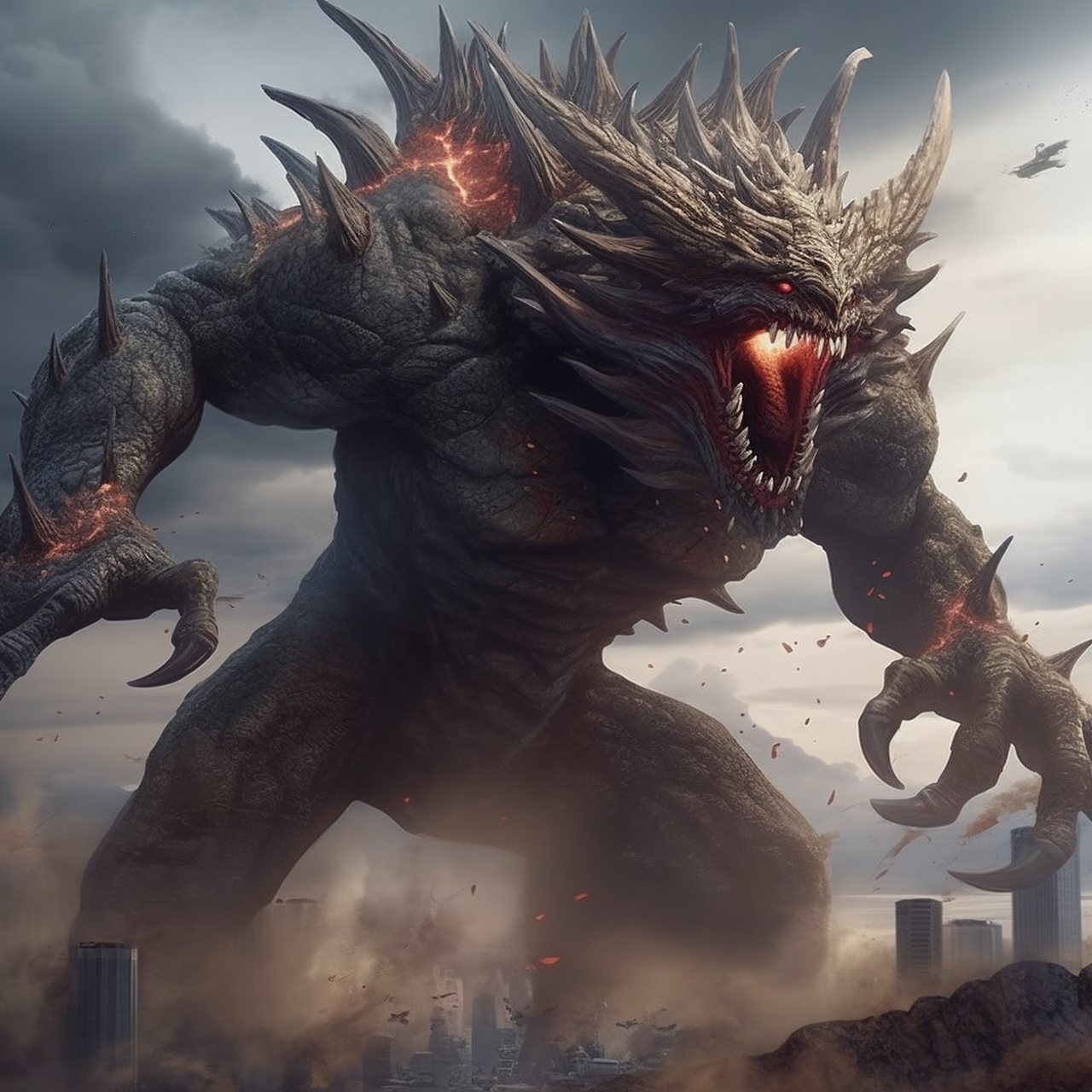 泰坦巨兽,烈火熔岩!#ai艺术季# #狂暴巨兽