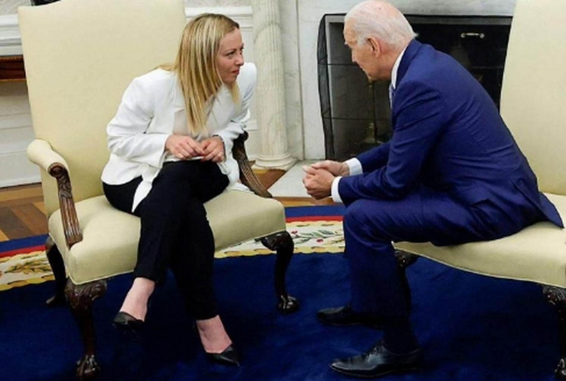 意大利女总理梅洛尼有点意思,她访美公开说,她对美国共和党有明显偏好