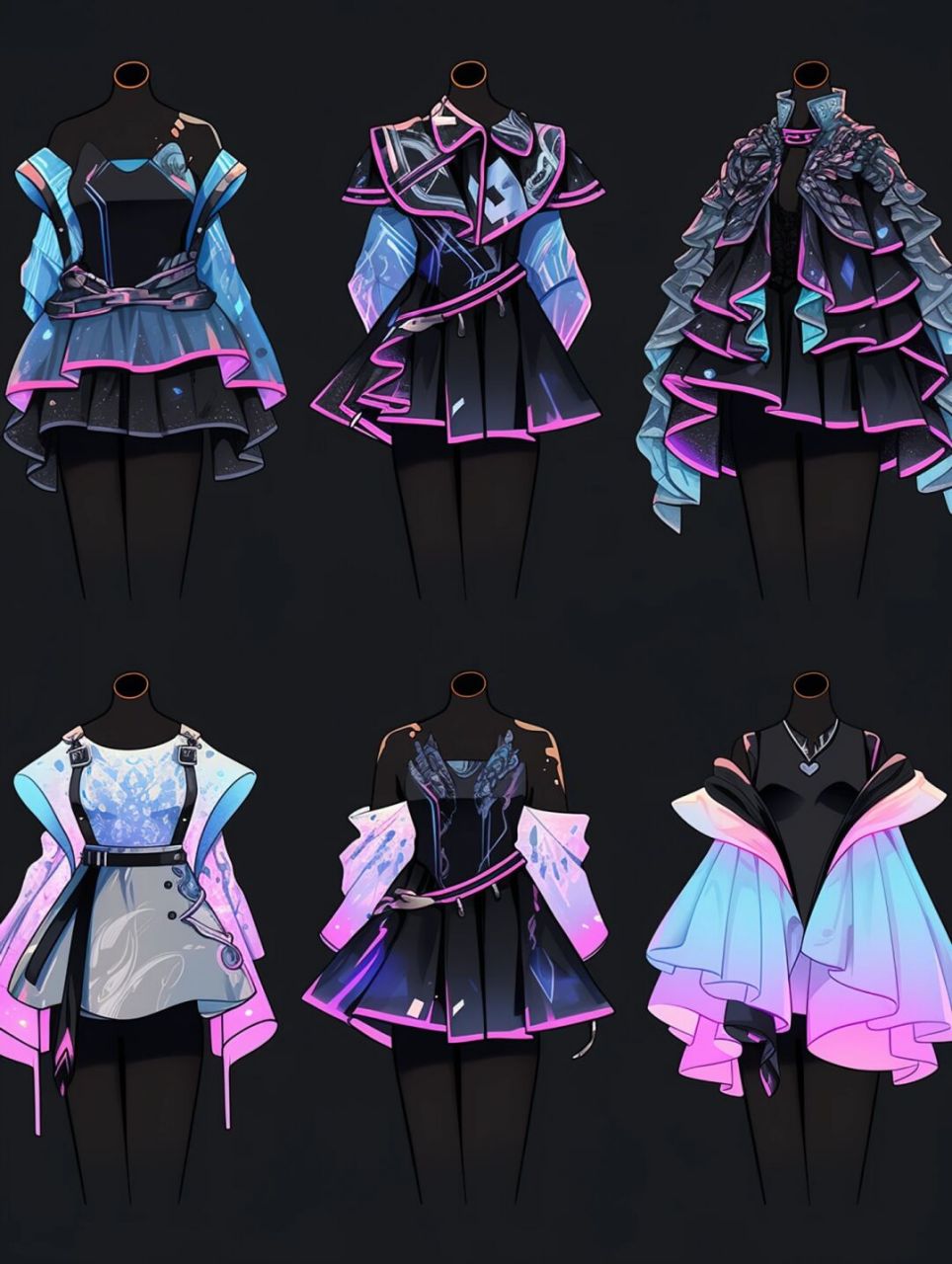 赛博朋克风!服装设计展示效果图,让你的服装设计更加炫酷!  来感受一