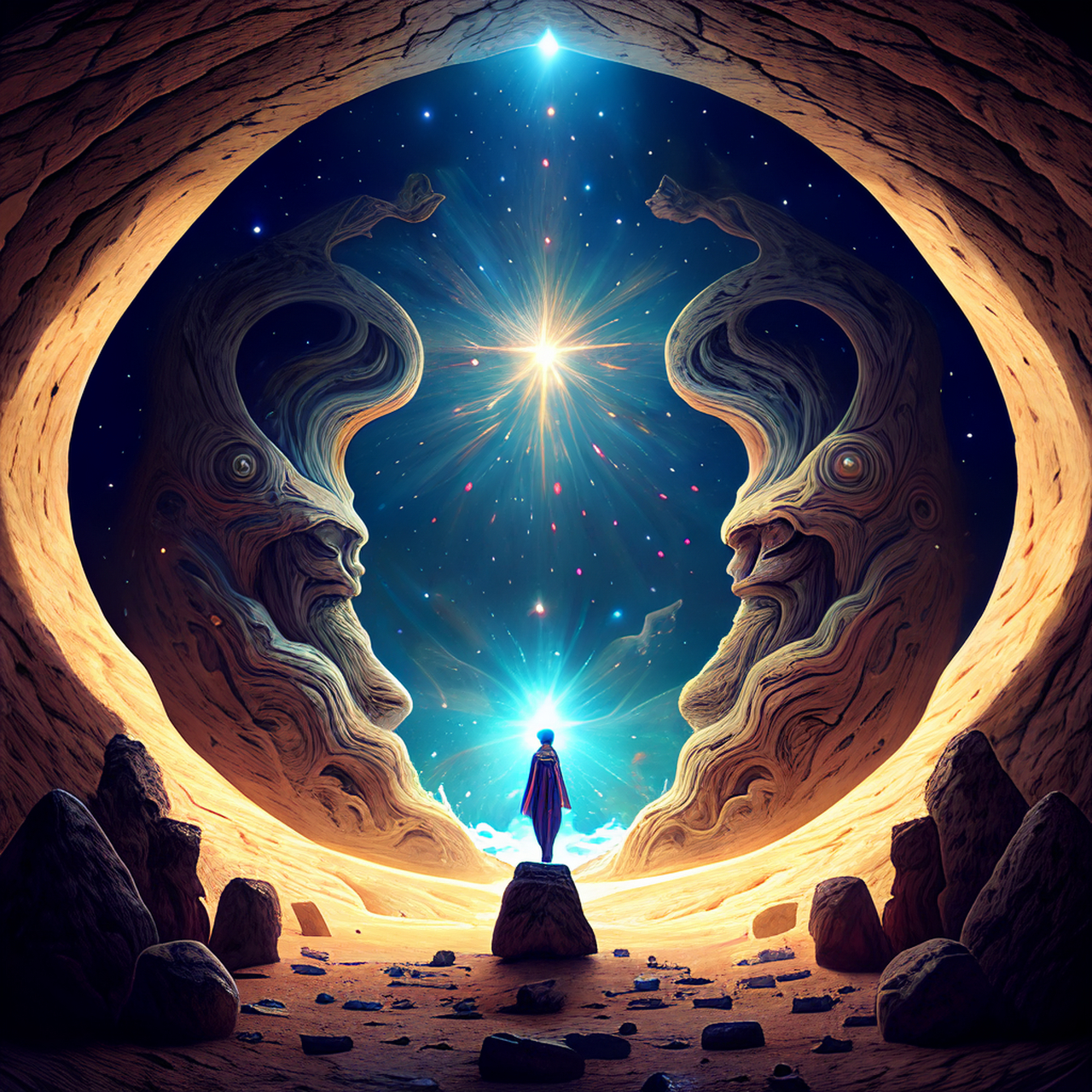 地下为石天上星,顽质变化生神灵.缥缈,虚幻,明丽#百度文心一言来了