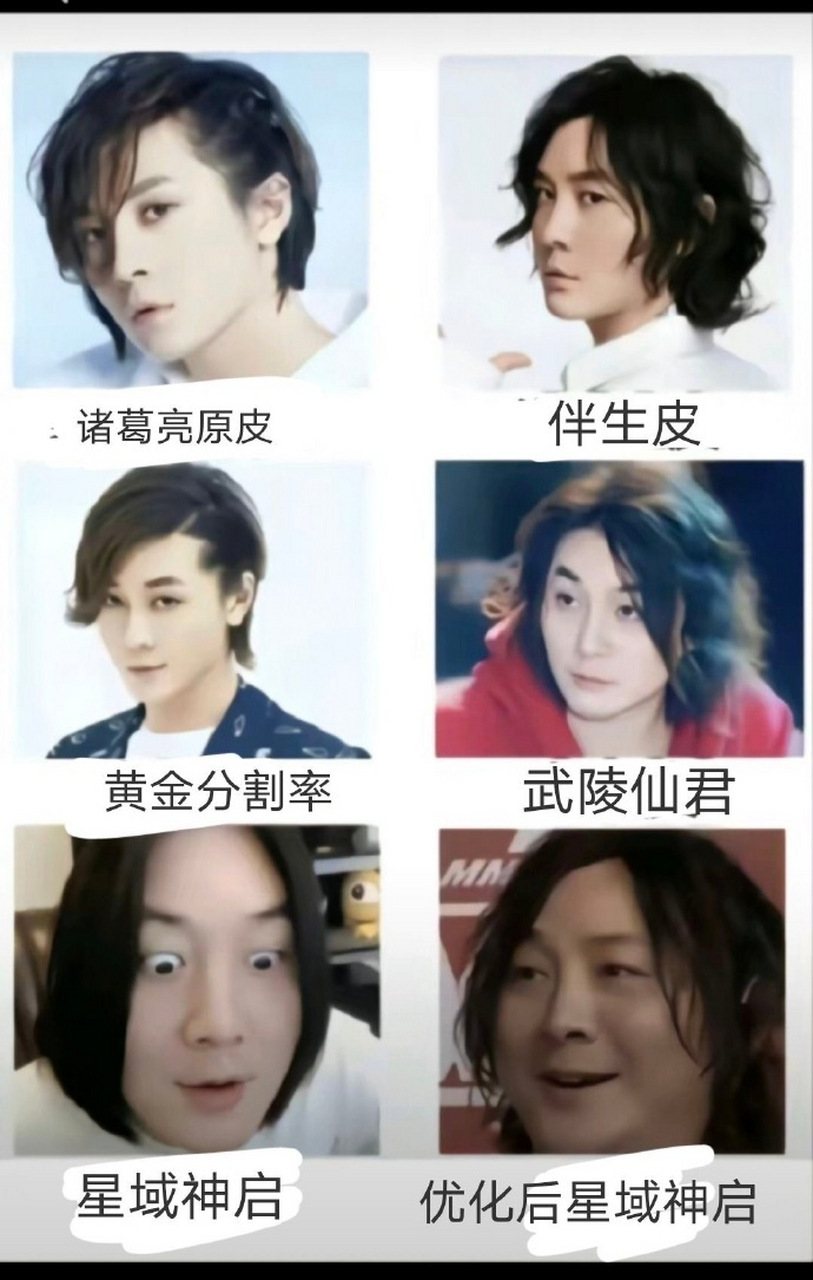 不同阶段的张大仙与皮肤定位