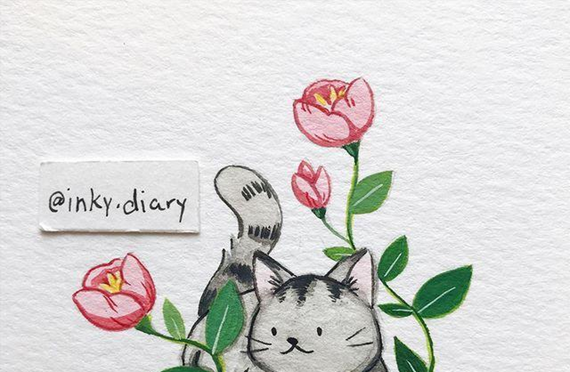 森系还是星球系?萌物水彩小猫咪插画分享!