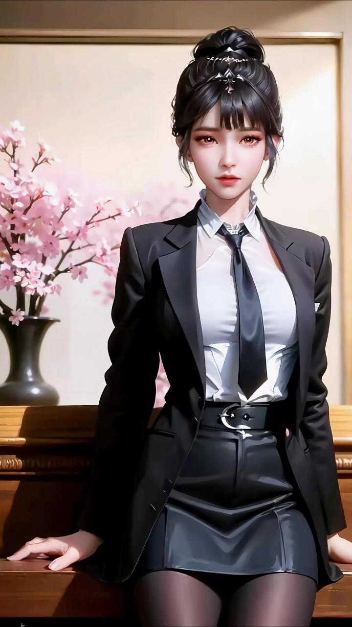 每天坚持发一篇动态,小舞黑丝职业装手机壁纸!