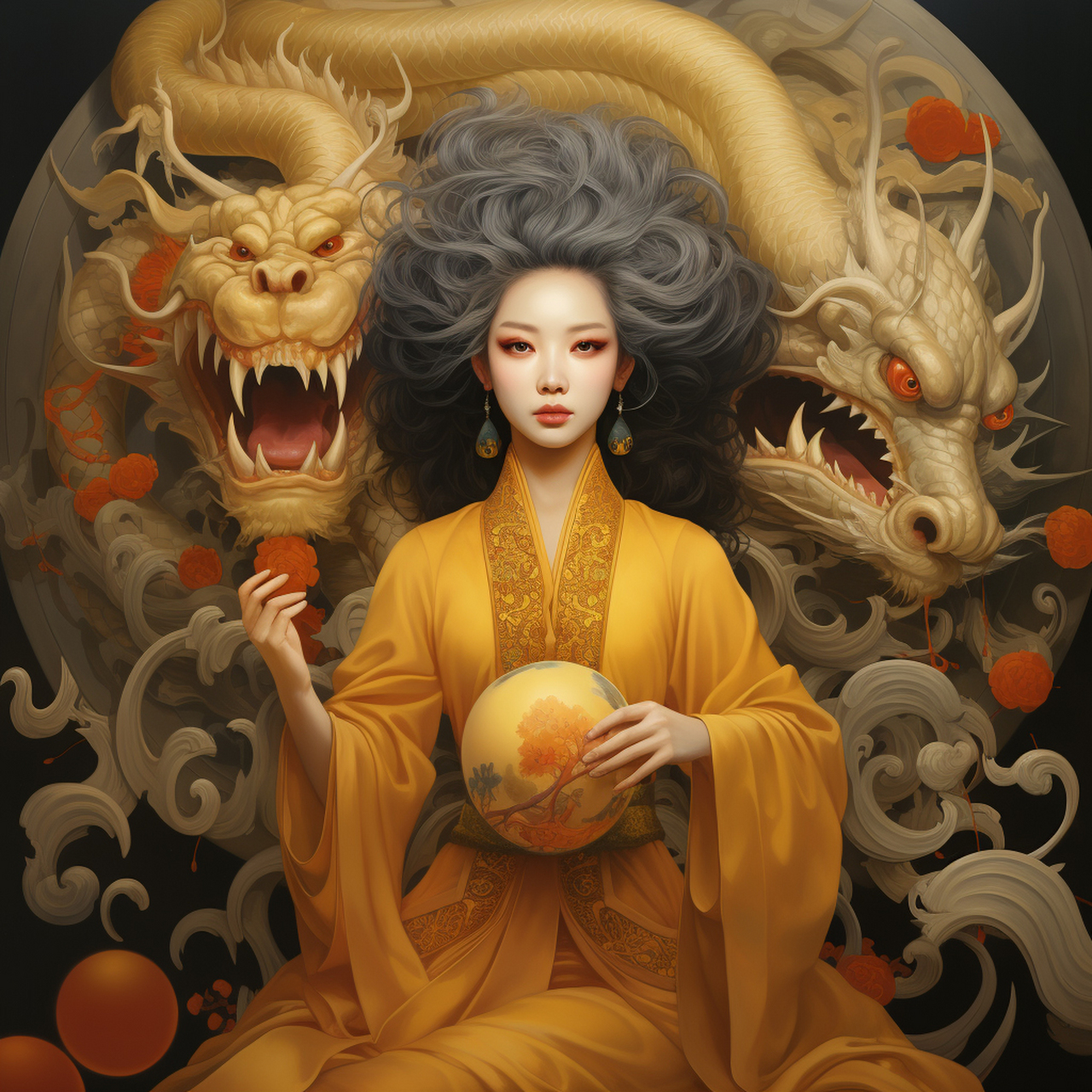 黄金龙小龙女!#ai绘画