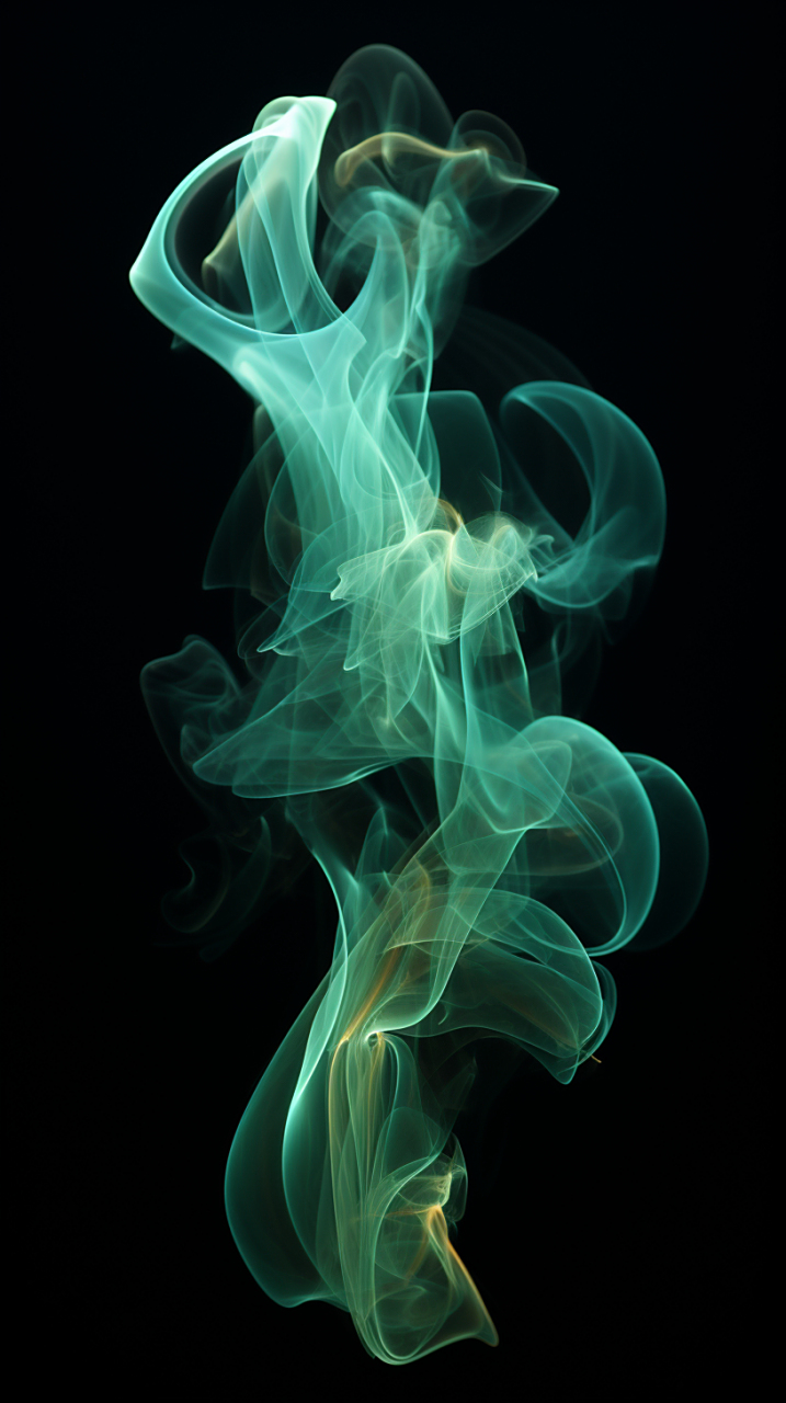 ai作图分享,感觉可做手机壁纸 prompt:亮度幻影的递归旋转烟雾线框