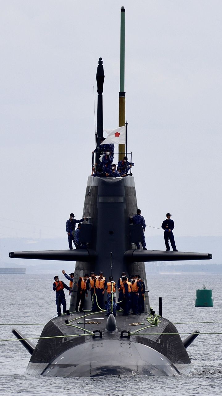 日本海上自卫队新装备的大鲸级常规潜艇,目前大鲸级常规潜艇是世界上