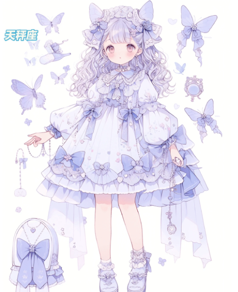 天秤座公主:淡紫色公主裙,和平协调的公主,美丽至上.