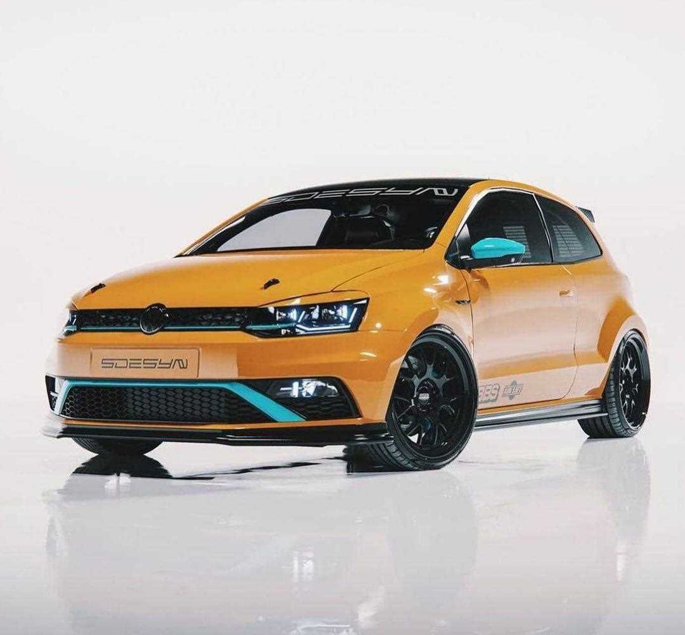 全新大众polo gti,这是双门版本,在外观上采用了更加拉风的设计,有点