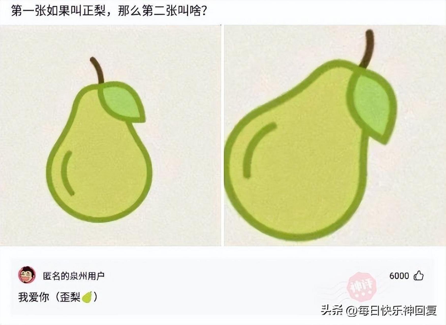 正梨和歪梨表情包图片