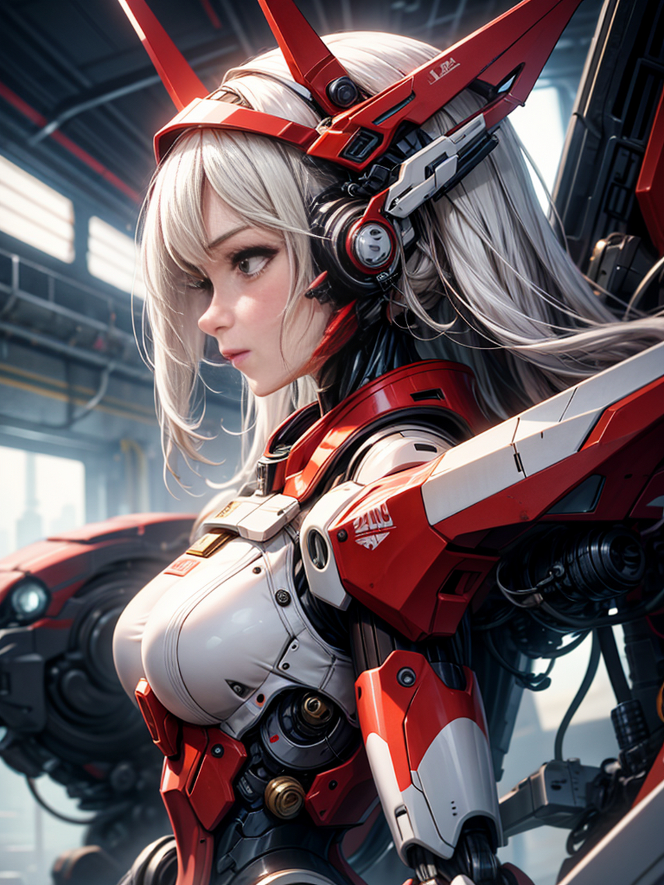 机甲美少女#二次元机甲少女美图分享# #机甲少女# #ai绘画二次元