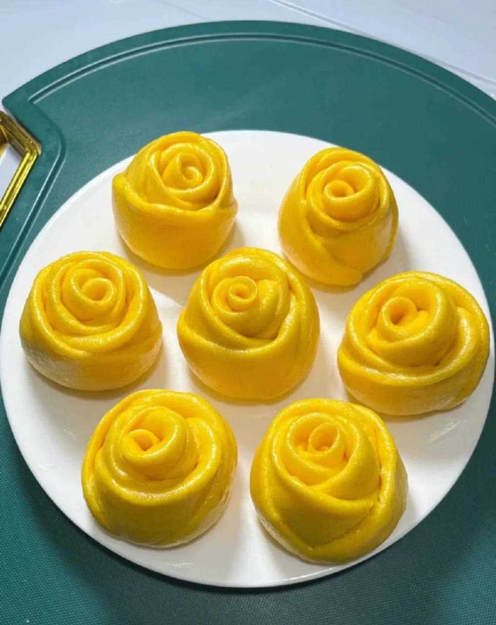 南瓜玫瑰花馒头 吃馒头也要有仪式感!