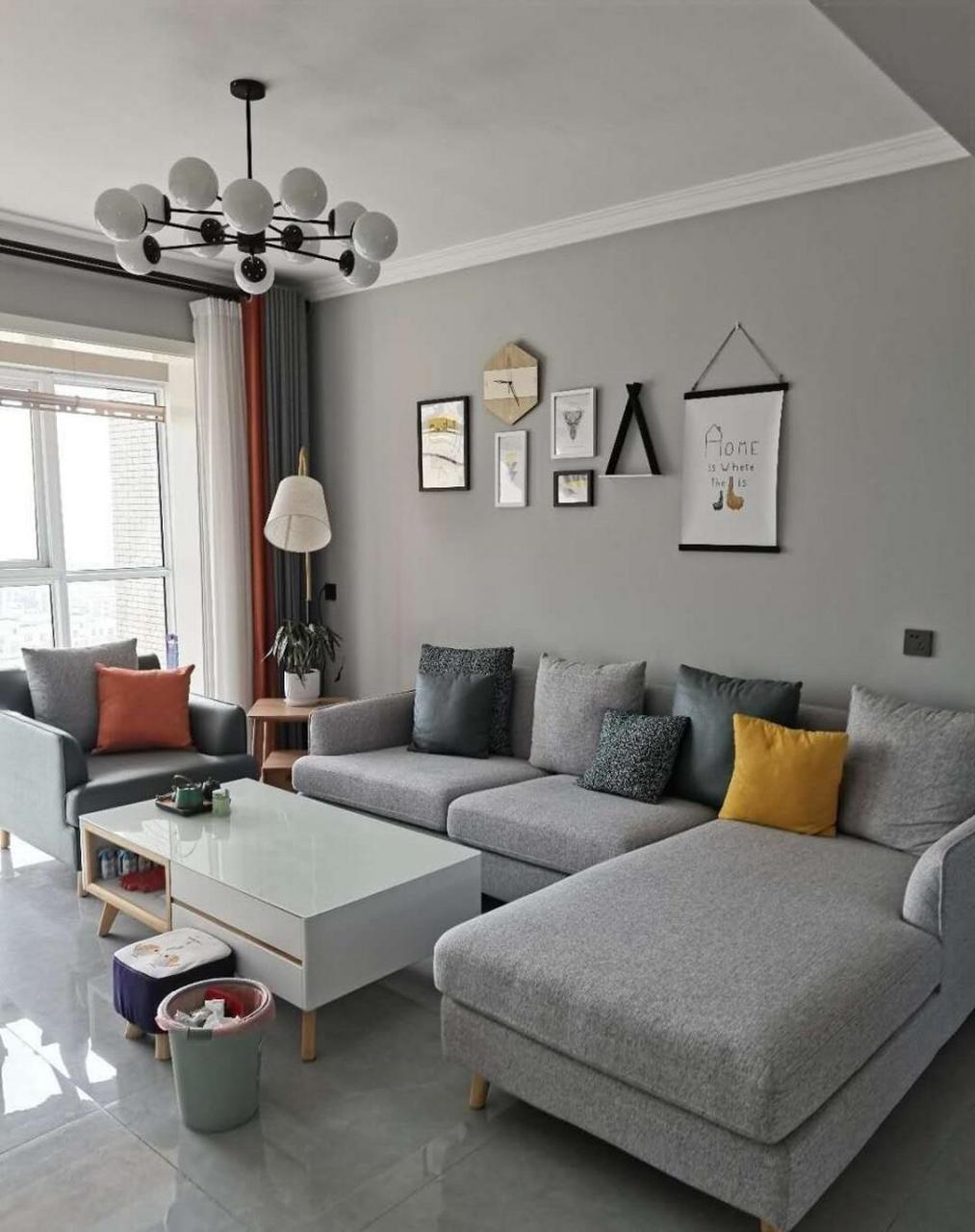 小家装修北欧风格,做了网红款的客厅电视背景墙,觉得效果还不错,而且