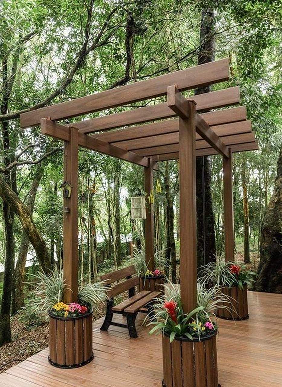 木质凉亭,遮阴花园,如此庭院,才美得自然 木质凉亭的设计,有利于遮阴