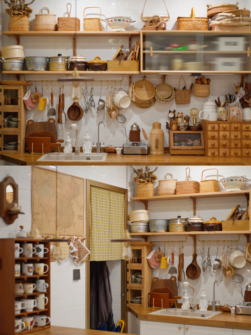 桔子家厨房装修是比较简单的 7515关于硬装 砖:地面300*300花砖