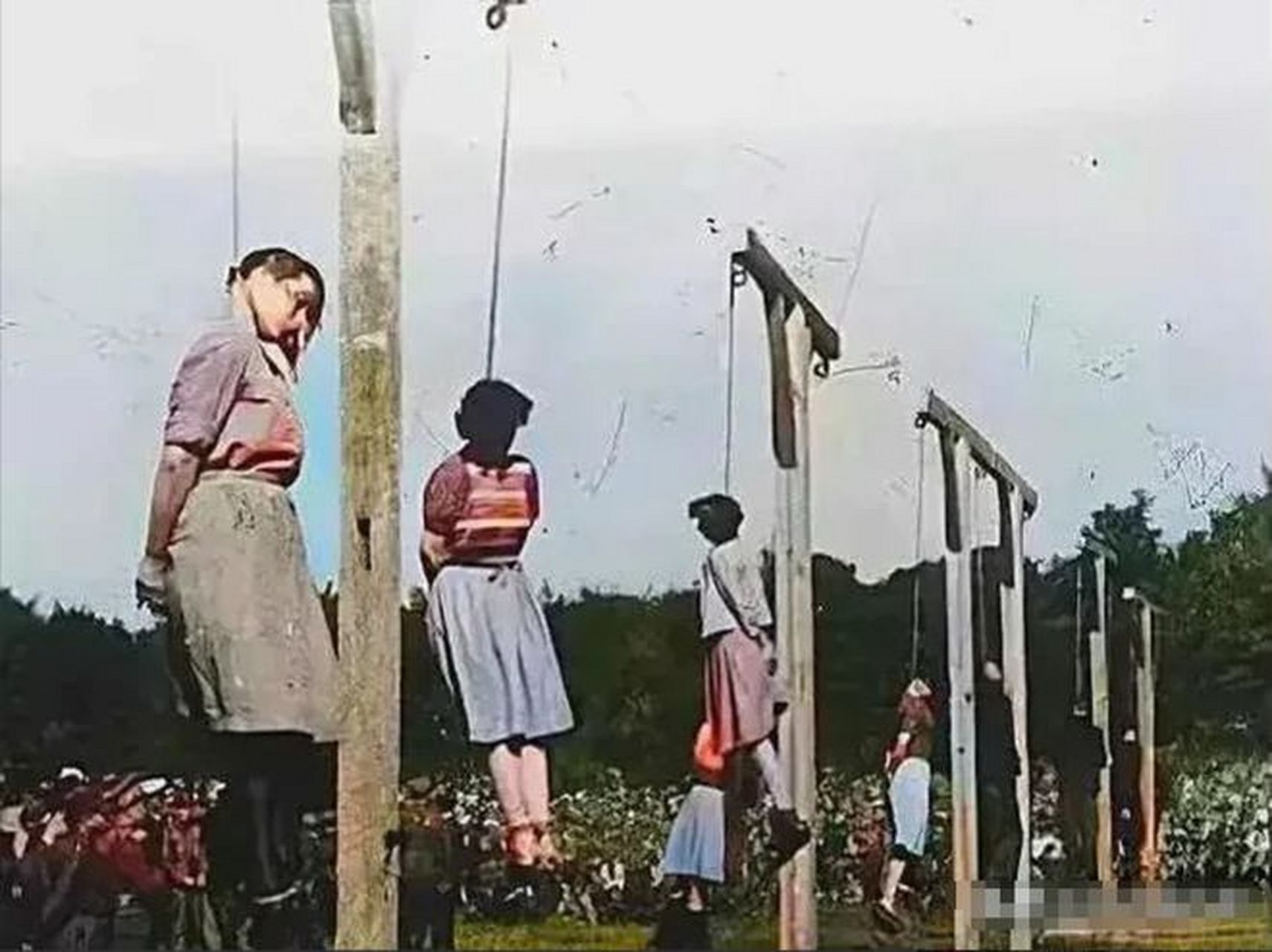 1946年的苏联,达豪集中营的女狱警们在绞刑架上死去,结束了她们残忍而