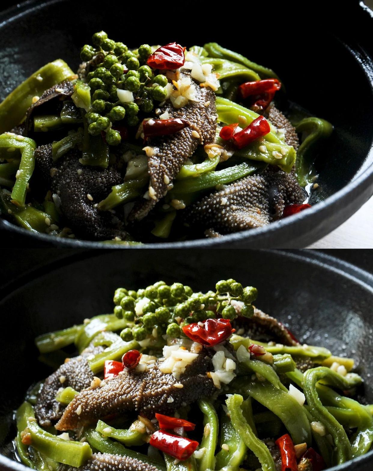 一口嘎嘣脆‼️中式低卡凉拌菜 主料贡菜毛肚