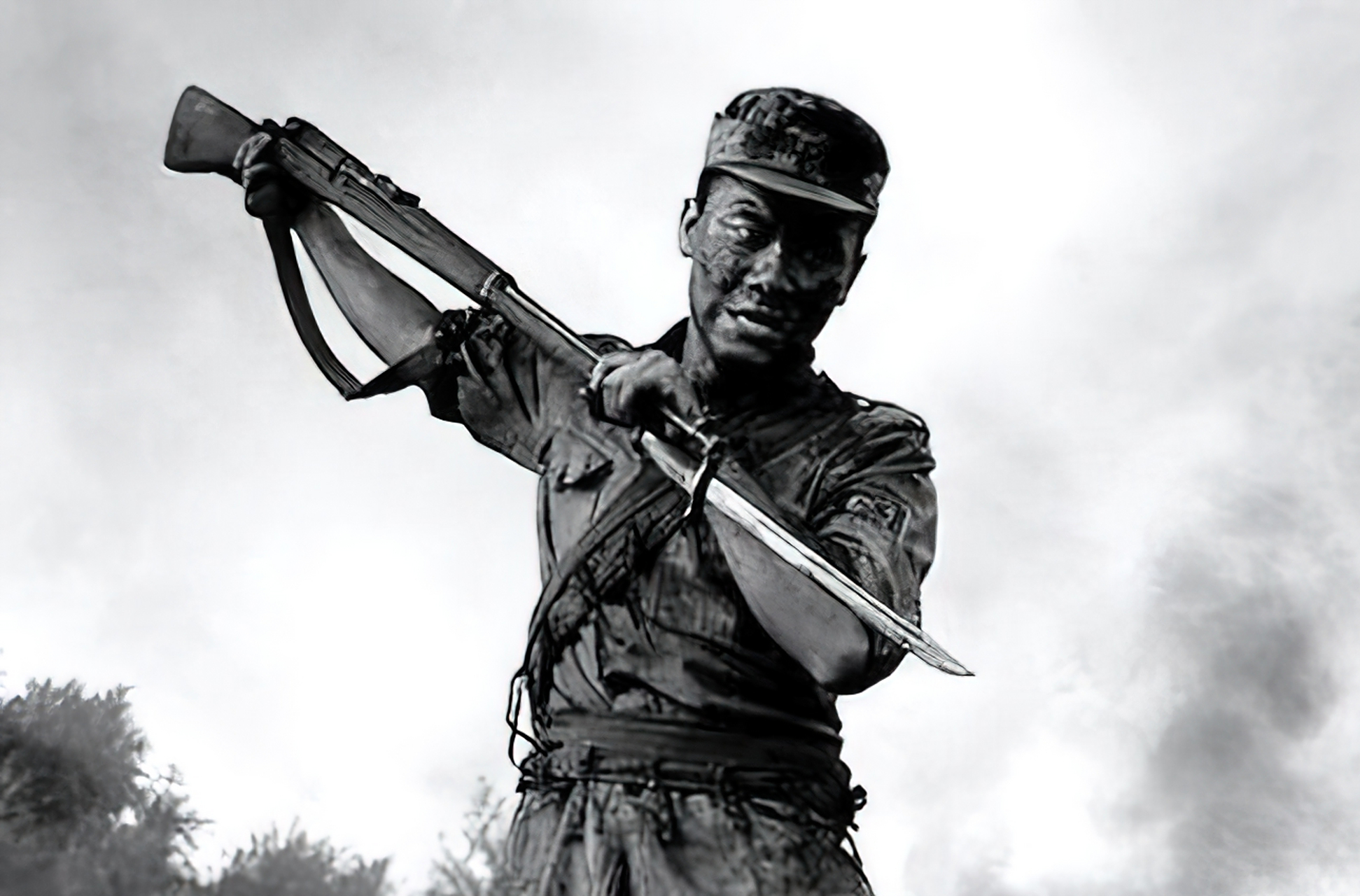 1938年,肖万世带领士兵押送十二名日本战俘时,感到肚子不舒服.