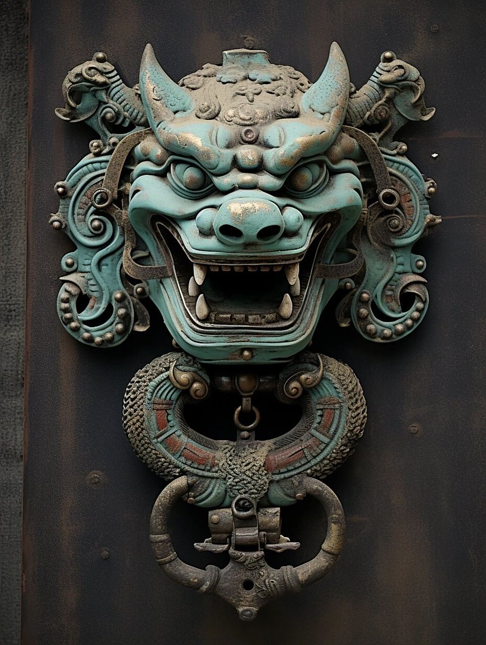 中式门环是非常具有传统特色和美感的设计元素.