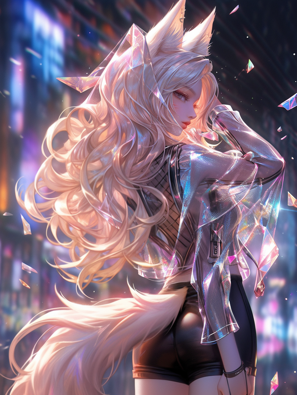 九尾狐妖之偶像歌手-阿狸!#lol英雄联盟# #ai黑科技# #ai绘画