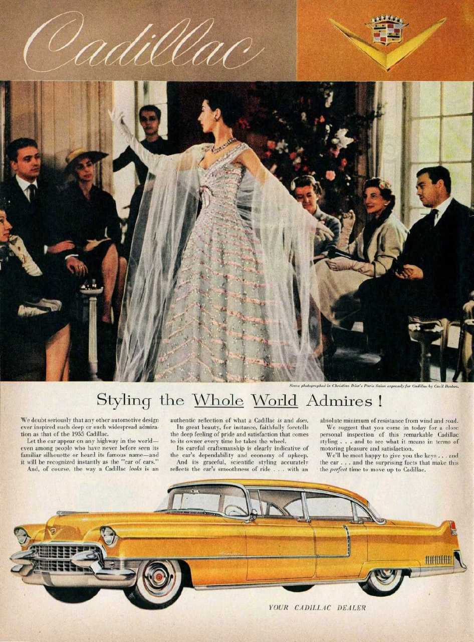50年代,凯迪拉克的平面广告!高贵,优雅,全是公主,王妃