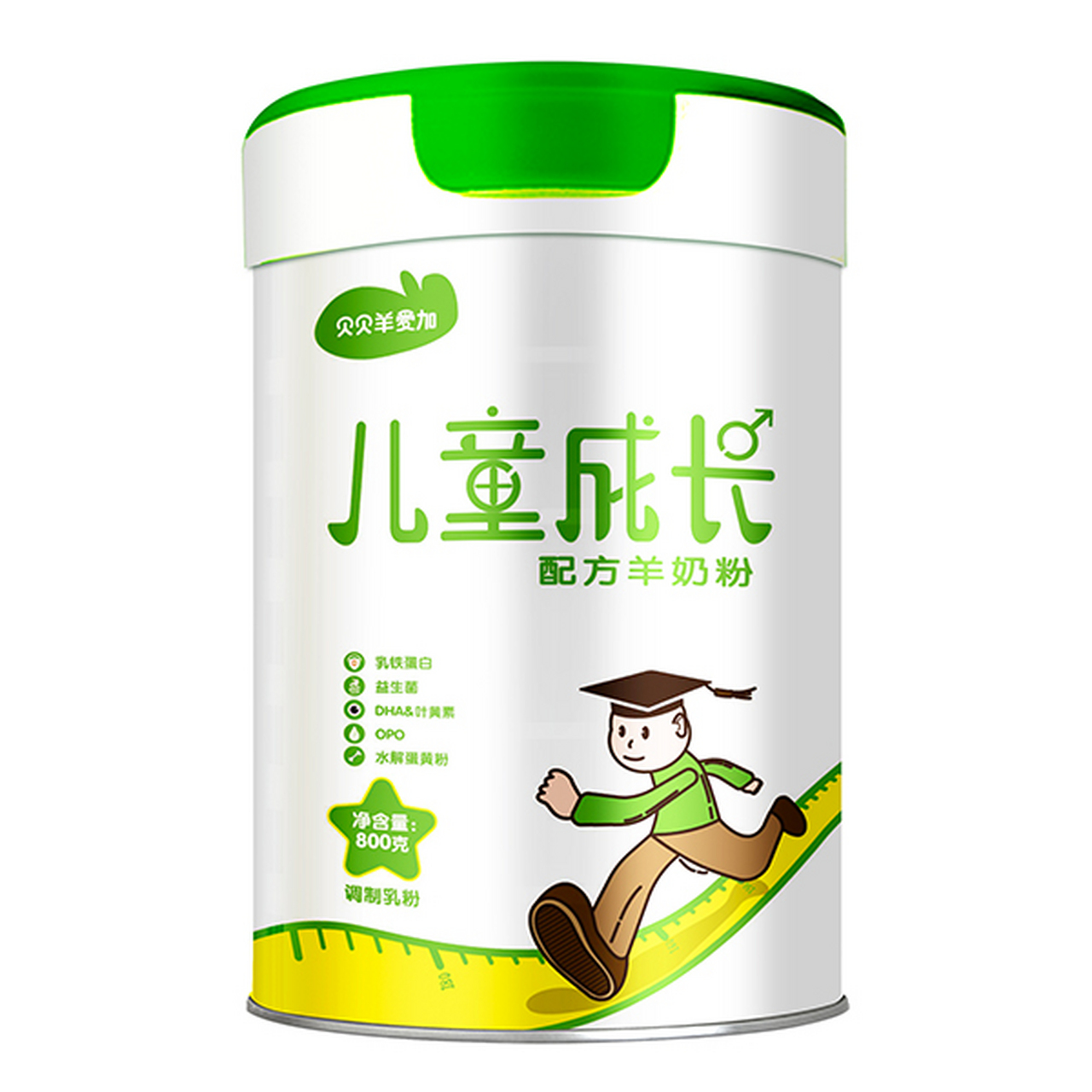 贝贝羊爱加儿童成长配方羊奶粉# ,为中国儿童量身定制,采用天然牧场