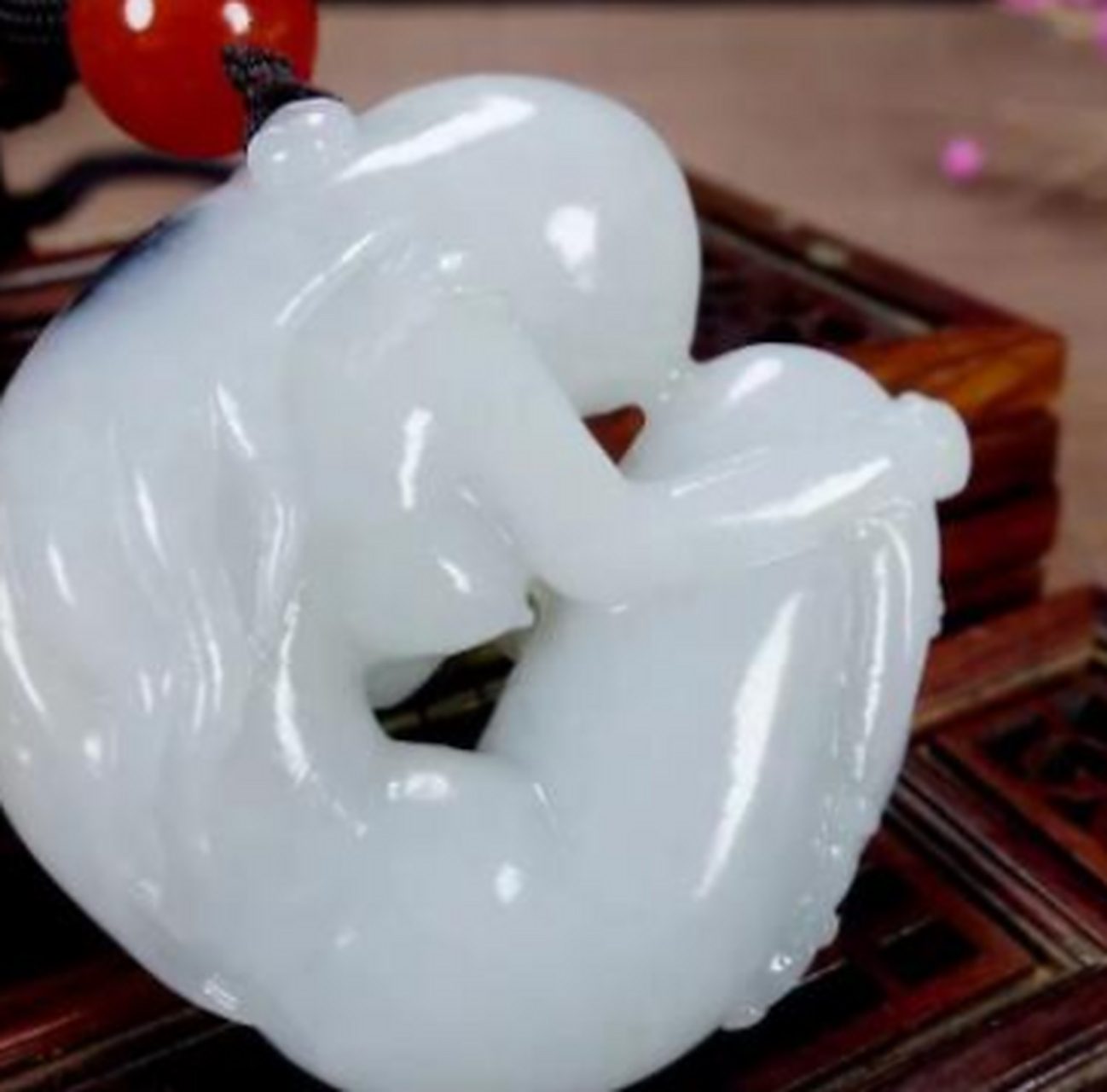 和田玉#点击头像看直播# 和田玉【遇贵人】和田玉青花籽料,白度一级